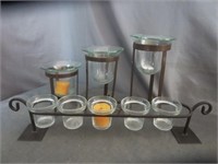 *(2) Metal Votive Candle Holders