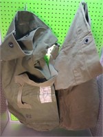 *(2) WWII US Army Green Canvas Duffle Bags. In