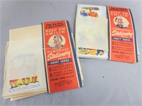 2 Packets of 1942 Navy / Army Series Stationary