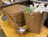 Nice lot of three vintage Longaberger baskets