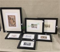 Nice lot of framed and matted under glass map
