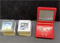 Nintendo Game Boy Advance SP and 10 games