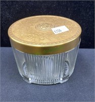 Vintage art deco lidded vanity jar measures 3