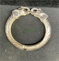 Elephant bangle style bracelet with spring clip