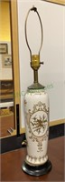 Ceramic table lamp with gold floral motif - 31