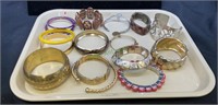 Tray lot of vintage and costume bracelets
