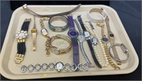 Tray lot of ladies watches includes Geneva