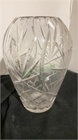 Beautiful edged crystal vase stands 8 1/2 inches