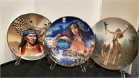 Set of three Native American plates. The first is
