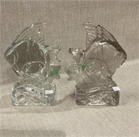One pair of Haley Glass Company angelfish
