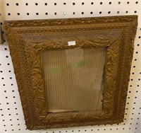 Beautiful antique wooden picture frame with