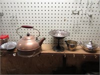 teapot & plated items