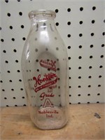 hoosier dairy qt milk bottle noblesville