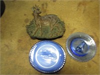 metal deer & tiny plates
