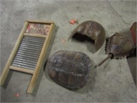 turtle shells & small washboard