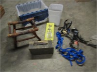 wood ammo box,tote,horse items,mole trap