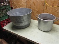galvanized tub & pan