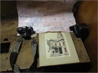 area map,old jail picture & camera