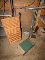 newer printers tray,paper cutter,metal sawhorses