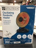 Oscillating parabolic heater
