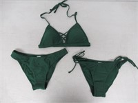 SHEKINI Women's SM 2 Piece Bikini Set, Green