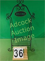 Welcome Sign Plant Stand  28" T