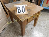 Small Wood Table W/ Drawer 24.5" X 23" X 27"