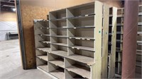 WOODEN SHELVING UNITS