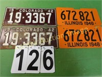 2 - 1948 Illinois Plates