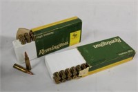 AMMO; 2 Boxes 20 rounds each Remington 22-250