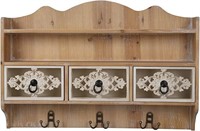 MAONAME Coat Rack Wall Mounted Shelf with Hooks