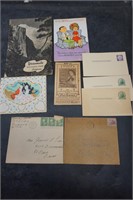 Vintage Stamped Envelopes & Ephemera