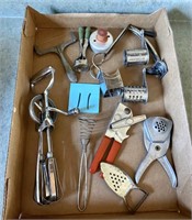 Vintage Kitchen Utensils - Hand Mixer, Can