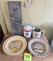 King Arthur Canister, Pie Dishes & More Lot