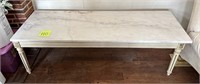 Vintage Coffee Table with Stone Top