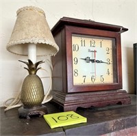 Powell Clock & Pineapple Lamp