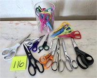 Mixed Scissors Lot with Crafting Scissors