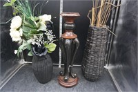 Vases & Candle Pedestal