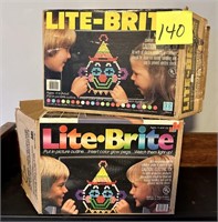 2x Vintage Lite-Brite Toys MIlton Bradley