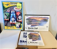 Sketch Pad Lot with Extras & Thomas & Friends