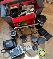 Vintage Canon Lot with Lenses (Japan) & Case