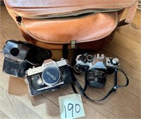 2x Vintage Canon Cameras (Japan) with Case