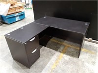 L Shaped Desk W/ removable Drawer Stack