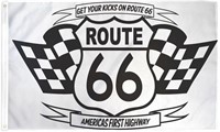 Route 66 on black and white