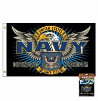 U.S. Navy Defending Freedom Flag
