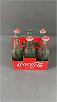 6pc Vtg Coca-Cola Classic Glass Bottles
