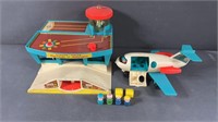 Vtg Fisher Price Family Play Airport Playset