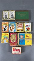 9pc Vtg Card Games / Playing Cards