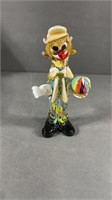 Vtg Colorful Murano Blown Glass Clown
