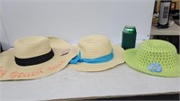 3 beach hats